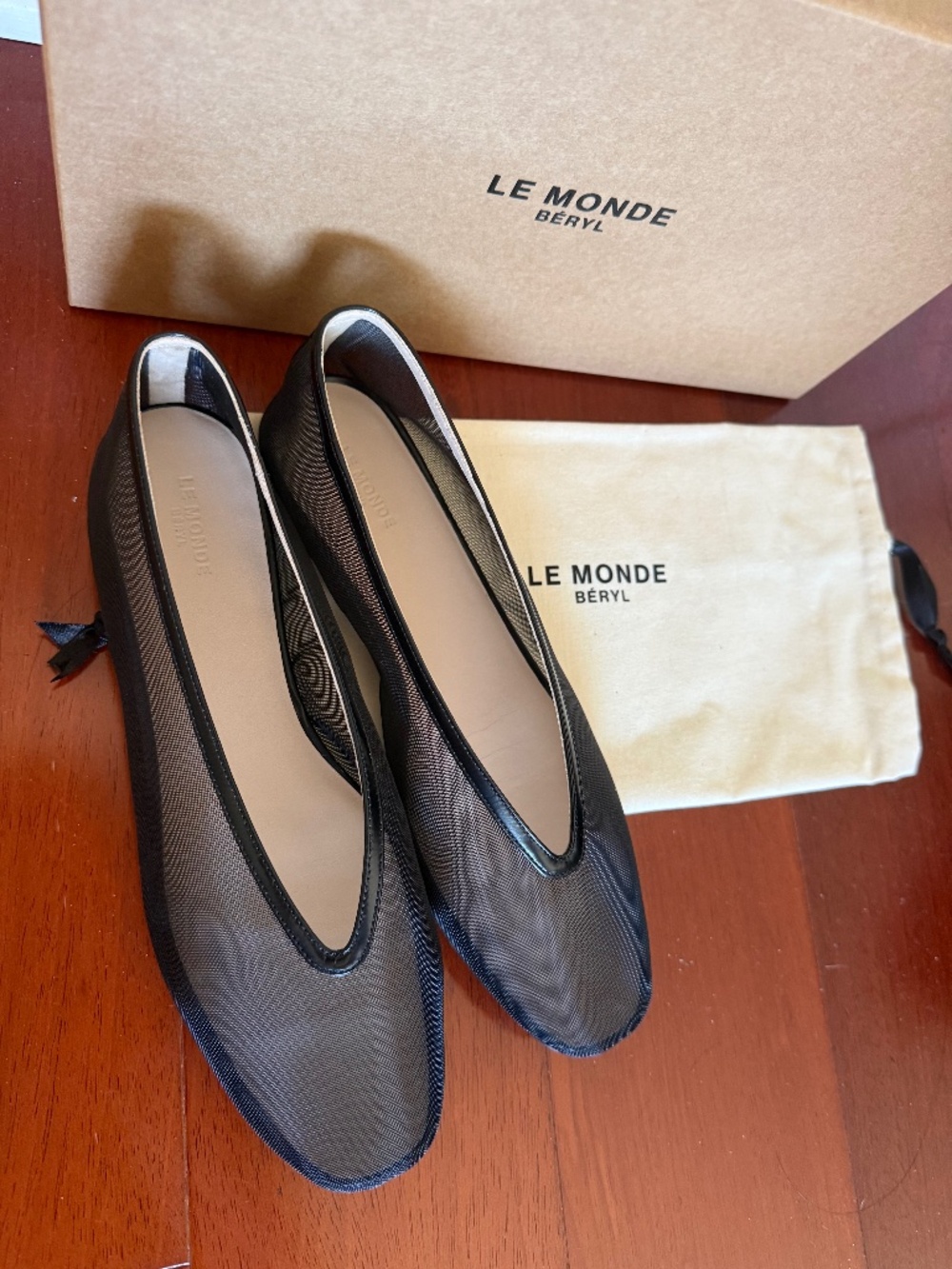 LE MONDE BÉRYL Luna Slipper Mesh Black 38.5